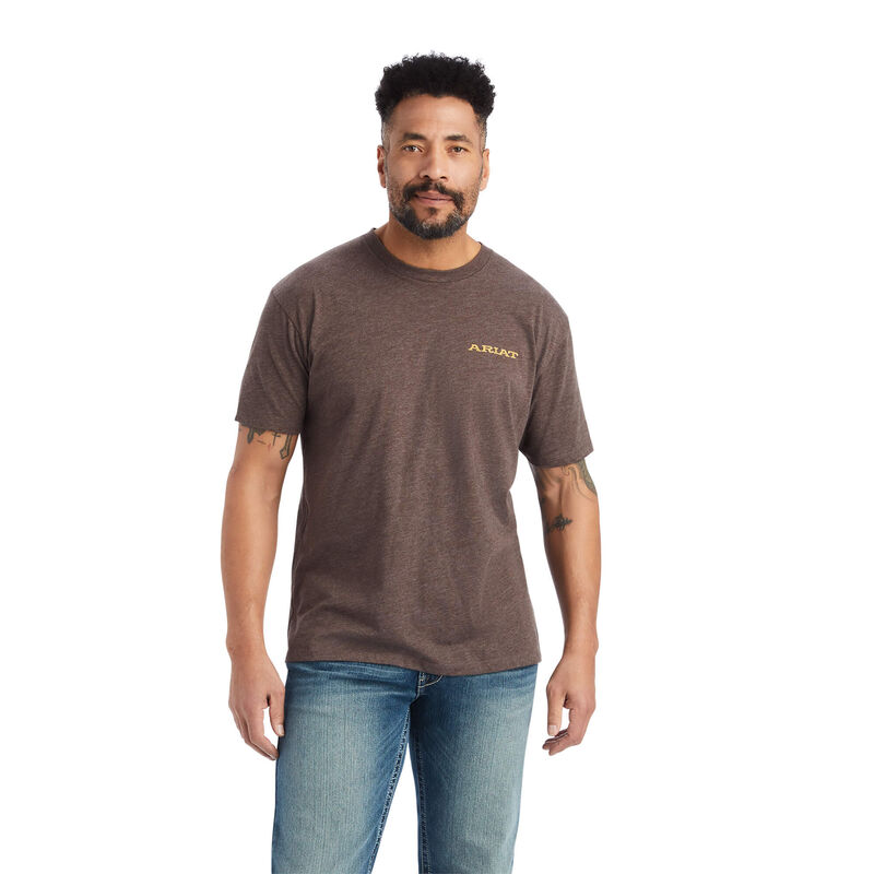 Ariat T-Shirts Herren - Bronc Buster Braun ( UJFZB-6103 )